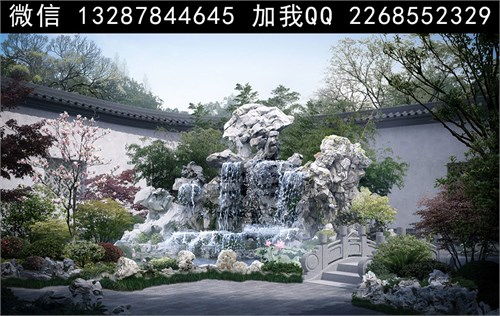 假山景觀設計案例效果圖